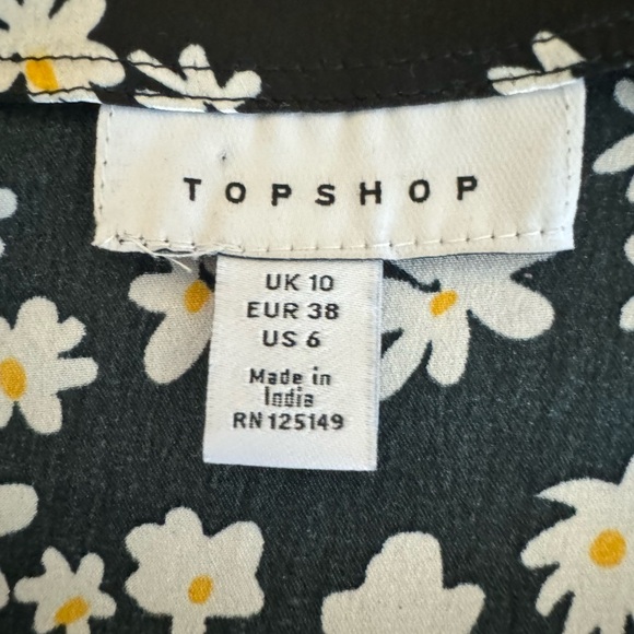 Topshop Long Sleeved Retro Floral Print Crop Top Women’s Size 6 - Picture 13 of 14